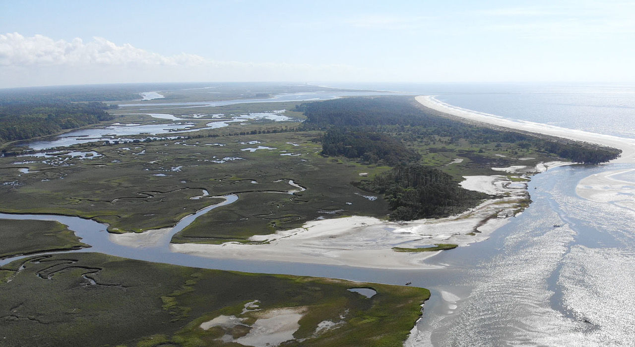 Waties Island drone shot